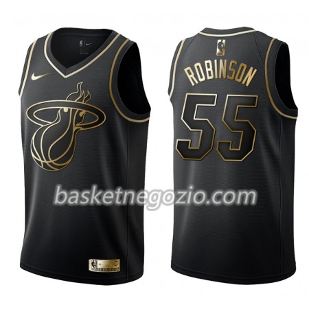 Canotte Uomo Miami Heat Duncan Robinson 55 Nike Nero Golden Edition Swingman